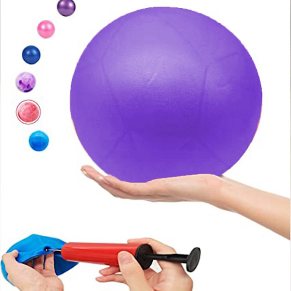 Minigymnastikboll, Pilatesboll, För Fysioterapi, Stretching, Förbättrar Balansen Purple 15CM