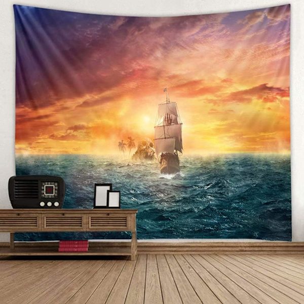 Tapestry Multicolor Fantasy Väggbonad, för Pavilion Beach House，Tapestry med detaljerat tryck för picknickstrand 1 stycke, Psykedelisk 6 150x2