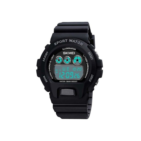 Herrar Multifunktionell LCD-Skärm Cool Sport Klocka 5771bk