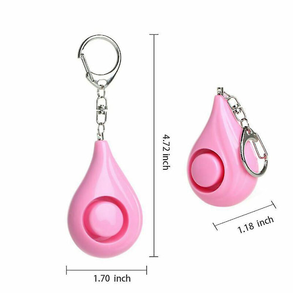 Henkilökohtainen hälytys avaimenperä hätätilanteen turvahälytys avaimenperä naisille lapsille Pink