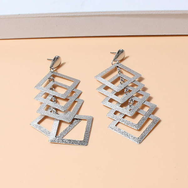 Örhängen Diamant Stud Fashion Smycken  B2267 silvery color