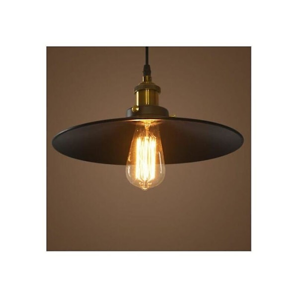 36cm E27 Industriel Hængende Lampe Retro Lysekrone Sort Skærm Loftlampe Armatur Til Stue Køkken Bar 1stk