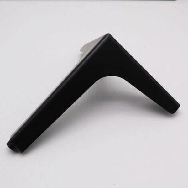 Set med 4 Möbelben, Moderna Möbelben, Polerad Krommetall (15cm, Svart)