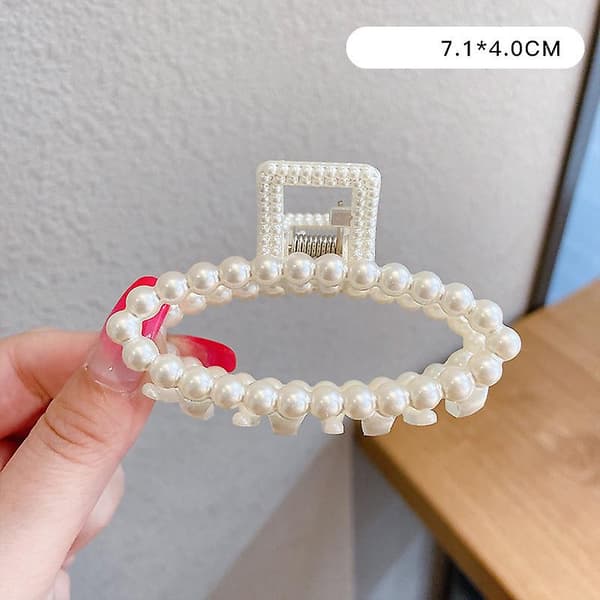 Hårklo Hårclips Fransk Elegant Perle Updo Hårkæbe 38