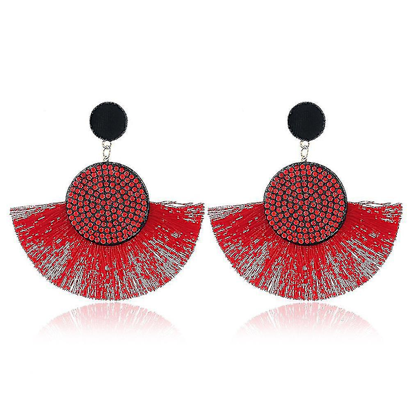 Øredobber Overdrevne Runde Diamant Studded Dusken Rhinestone For Daglig Bruk