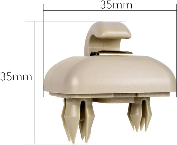 Solskjerm Klips Krok Interiør - Beige - Passer Audi A1 A3 A4 A5 Q3