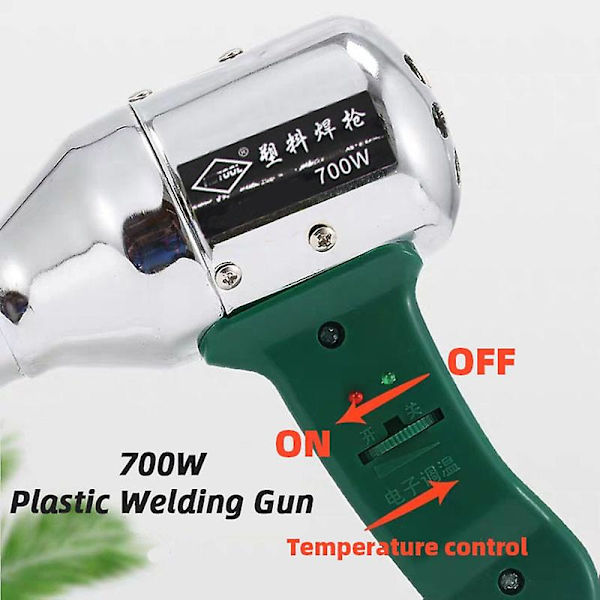 700W 220V Varmluftsvetsare för Plast Justerbar Temperatur Svetsare Pp Pe Pvc Cisea Svetsverktyg