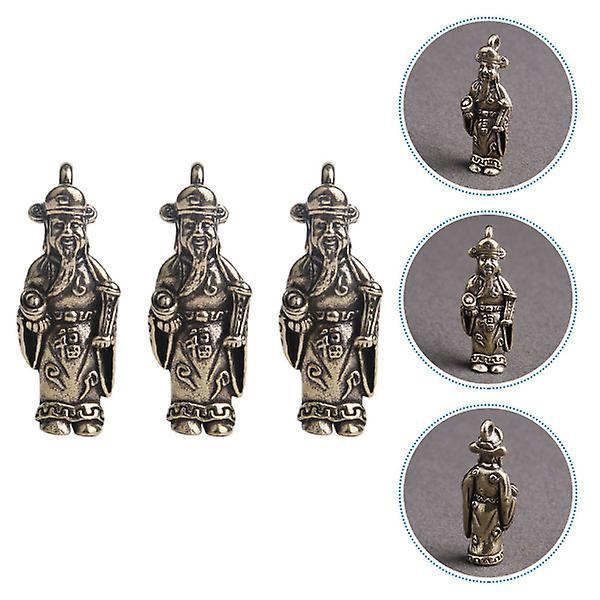 3 stk. Halskæde Charms Buddha Spacer Perler Cai Shen Samleobjekter Figurer