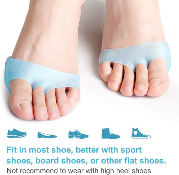 8-pack Metatarsaldynor för män och kvinnor, silikonfotdynor