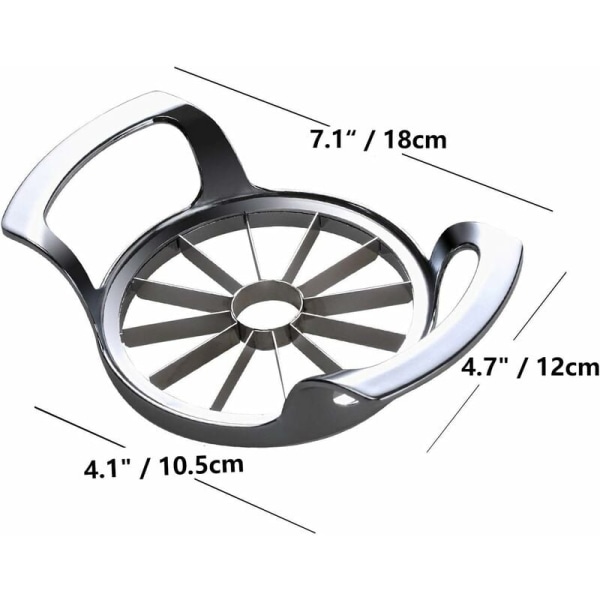 304 Rustfritt Stål Fruktkutter, Fruktkjernefjerner, Segmentering og Fruktskiver (Stor 267g)