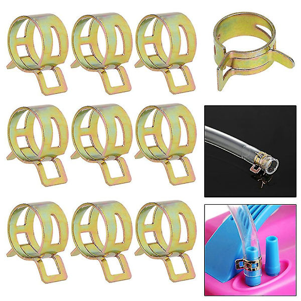 10 stk. 5-22mm fjederklemme brændstofledning slange vandrør rørklemmer fastgørelseselement Inner diameter 16mm