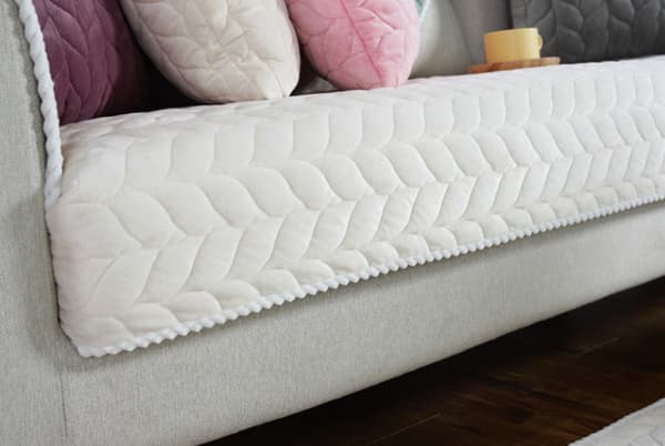 Moderne minimalistisk sofapute, komfortabel plysj sofaputetrekk (hvit beige, 70*90)