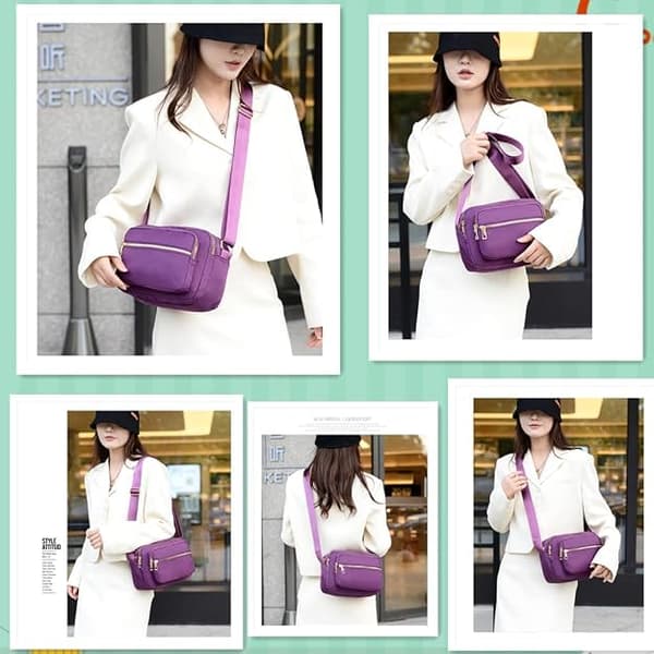 Crossbody tasker til kvinder, håndtasker, messenger taske, crossbody pung til kvinder, sort