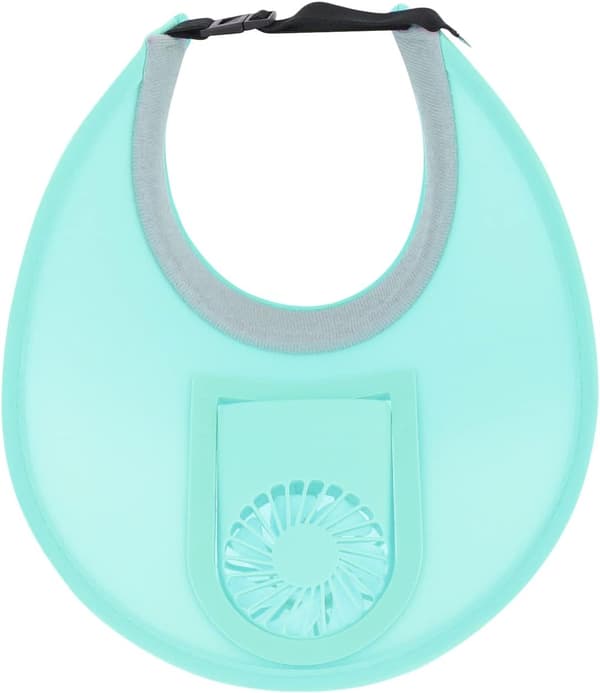 Blå-28*28cm-Solhatt for kvinner med USB-vifte, tom topp solhatt