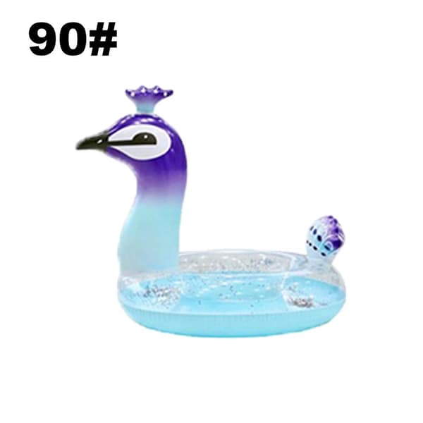 Oppustelig Float, Glitter Sequin Animal Pool Floats, Pool Oppustelige Til Børn Og Voksne Translucent Sequins Peacock