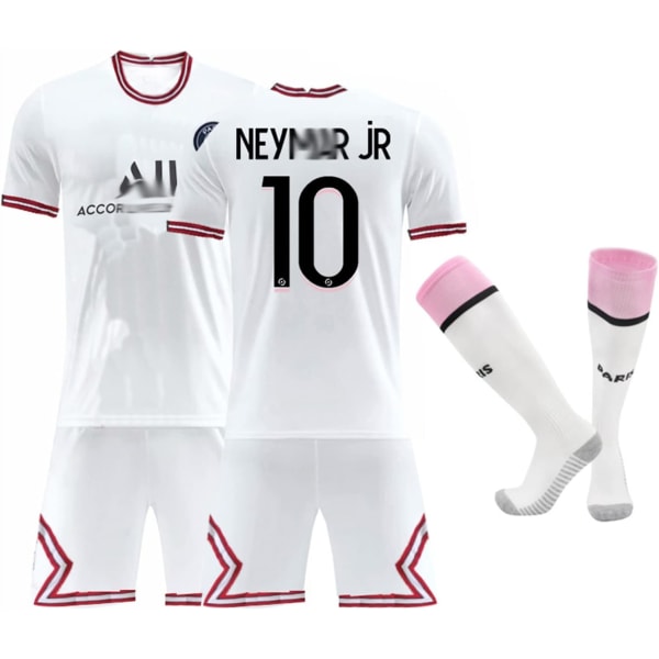 21-22 Home and away Paris jersey football shirt and shorts Men's football shirt shorts with socks, 24, white 10 vit 24