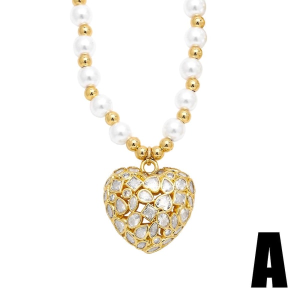 Necklace Gift For Mom Zircon Mama Heart Stud Fashion Jewelry Ac8248