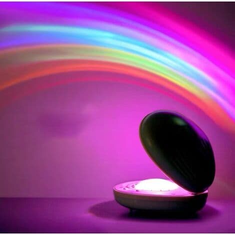 LED regnbue projektionslys, tidsindstillet