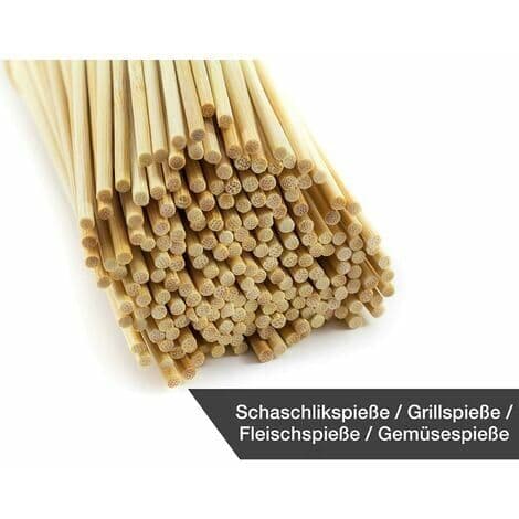 sett med 200 bambusspyd 30 cm / Ø3mm - til grilling og matlaging