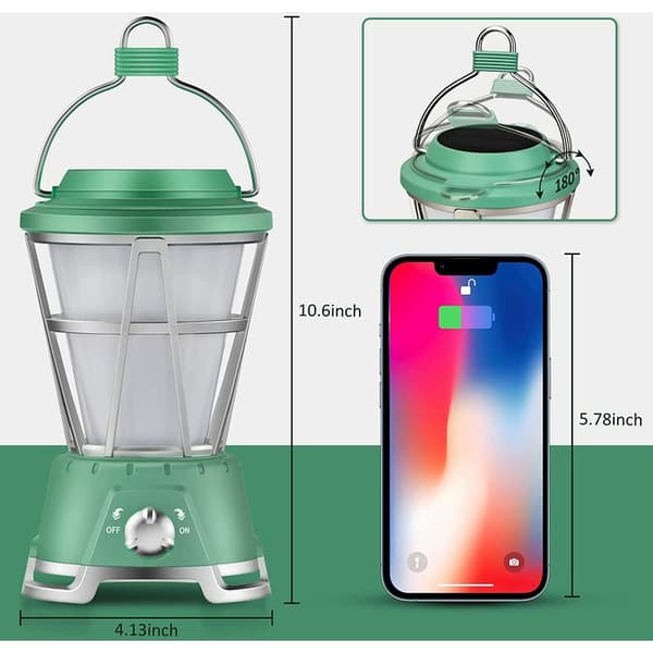 Solar LED-campinglys, USB oppladbare og batteridrevne campinglys, campingutstyr for camping, fiske,