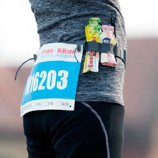 Paio Bib-bälte med Gel-slingor | Startnummerbälte för Triathlon, Trail Running, Marathon