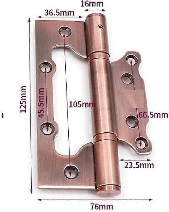 Rustfri stålhængsel 2 stk. hydrauliske stødabsorberende hængsler 5 tommer rustfrit stål
