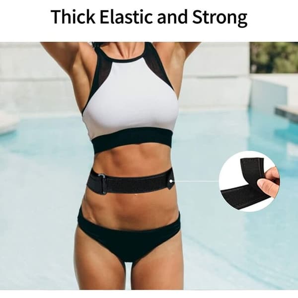 Simband för simning 6*10* Längd 4m Blå Elastiskt Snöre Pull Pool Justerbar Simband 4m Elastiskt Snöre Simm