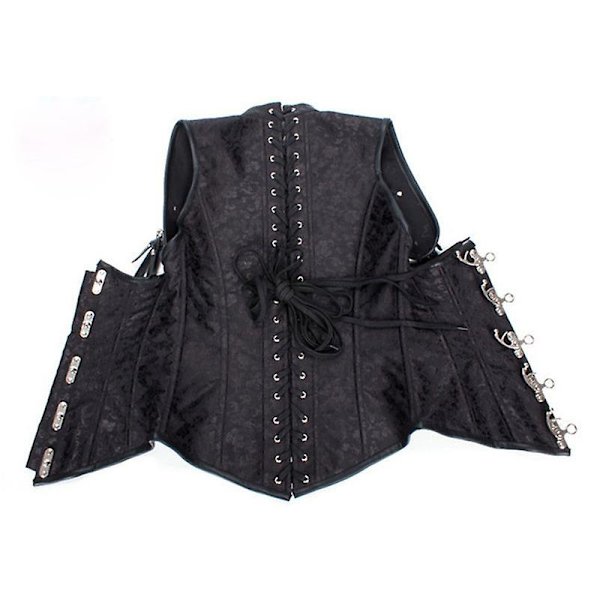Sexy Corselets Spiral Steel Boned Punk Retro Underbust Steampunk Bustier Korsetti Naisille Gootti Vaatteet Plus Size Korsett Red-A M