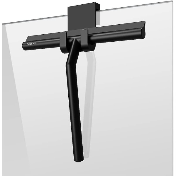 Duschskrapa, Badrumsskrapa, Med hängkrok, 21 Cm Svart Superlångt handtag för effektiv rengöring - Fönsterskrapa för badrum