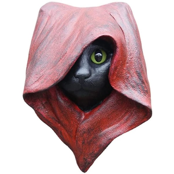 Mysterious Cat Sculpture Resin Craft Pendant (Red),