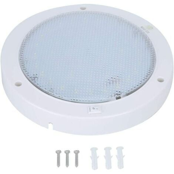 Rund LED Taklampe 9W Taklampe for Caravan Yacht Taklampe etc. (Varmt Hvit Lys)