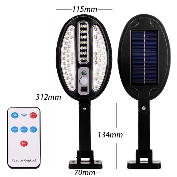 1 stk Solcelled Hagebelysning LED Utendørs Hagebelysning Solcelle Gatebelysning