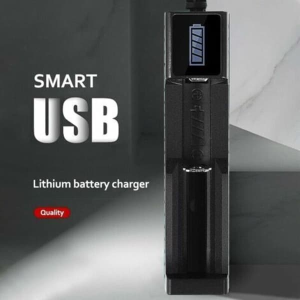 2-delt universell batterilader, smart batterilader, mini multifunksjonell oppladbar batterilader