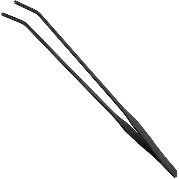 15 Tommer Sorte Buede Akvarietang Sort Stål Buede Tang Med Karboniseret Beskyttende Belægning Rustfri Dyrefoder Tang $15 Inc