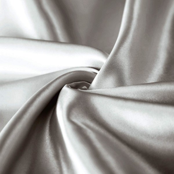 Cover för hår och hud, 2-pack, kuddfodral - Satinkuddfodral med kuvert, mörkgrå 20 x 26 Silver Grey