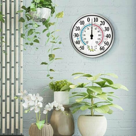 12\" Utendørs termometer store sifre - 2 i 1 trådløst innendørs utendørs termometer hygrometer termometer, hygrometer vegg
