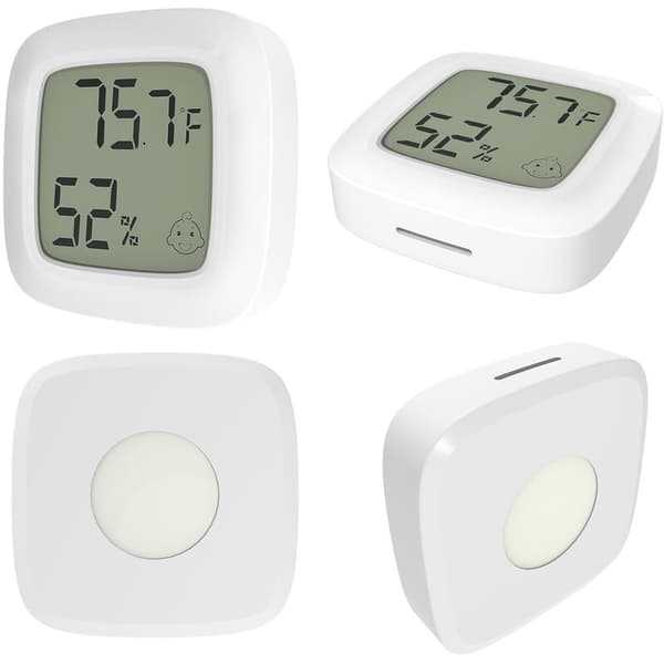Mini termohygrometer, inomhus, baby, sovrum, med magnet, display (vit Fahrenheit)