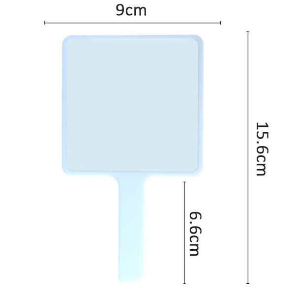Käsipeili Salon Parturi-kampaamo Kädessä pidettävä peili kahvalla (neliö)