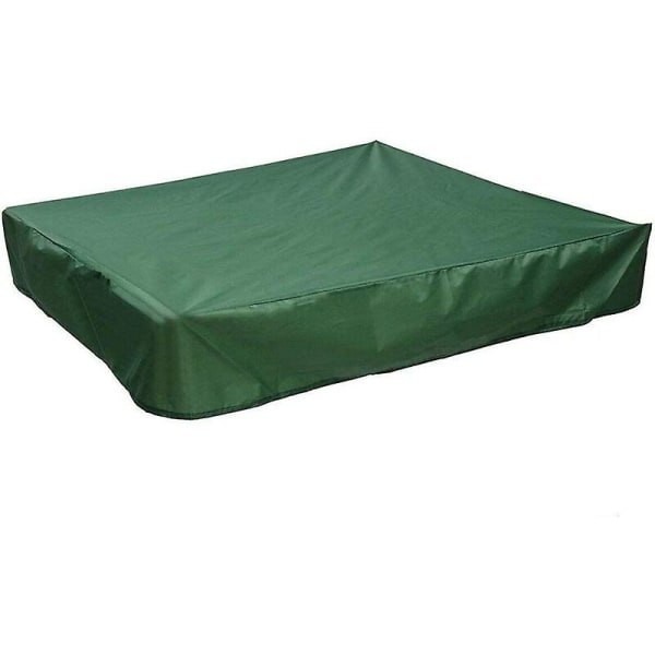 Dammtät cover med dragsko, fyrkantig presenning i Oxfordtyg för sandlåda, pool, trädgård eller gårdsgrönt, 120*120 cm
