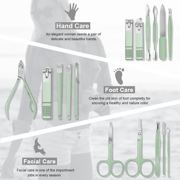 1 stk Manicure Pedicure Sæt - Professionel Negleklipper Rustfri