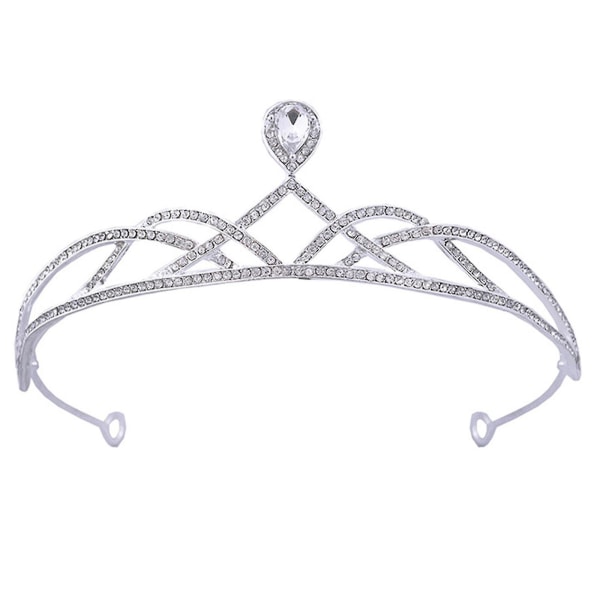 Morsiamen päähine Diamond Crown hääpuku Asusteet Syntymäpäiväjuhla ottelu Silver