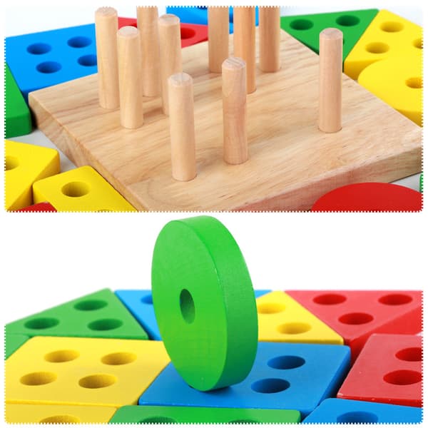 Formmatchning tredimensionellt pussel,