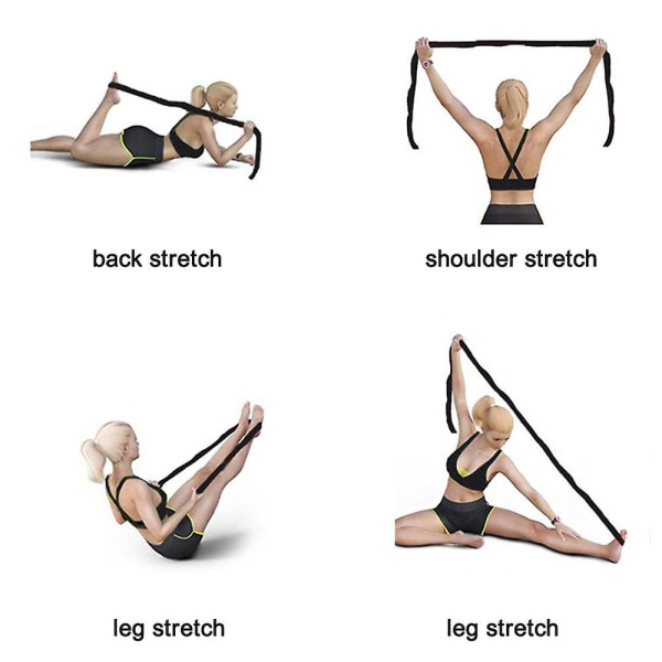 9-segments Fitness Yoga Elastiskt Bälte Dans Yoga Extra Stretching Bälte Spänning Bälte Sport Formning Yoga Krysantemum Rep - hjälper till att förbättra flexibiliteten