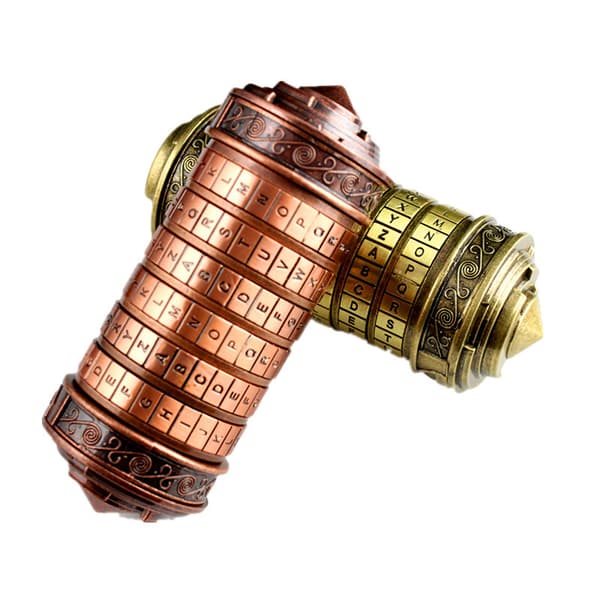Da Vinci Code Mini Kobber Lås Puslespillbokser med Skjult