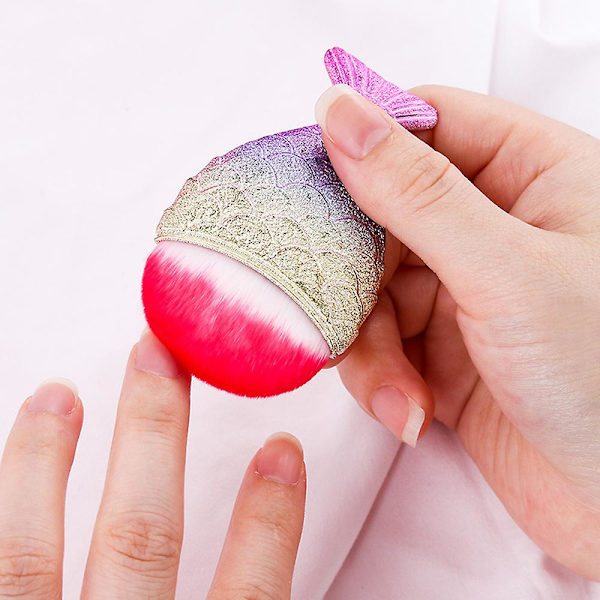 Sjöjungfru Sminkborste, Foundationborste Puder Rouge Foundation, Sminkborste, Sjöjungfru Sminkborste Med Ask, Fisksvans Sminkborste Shape6