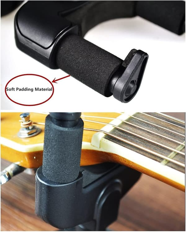 Justerbar Gitarrväggfäste, Väggkrok för Gitarr med Mjuk Polstring, Skadar Inte