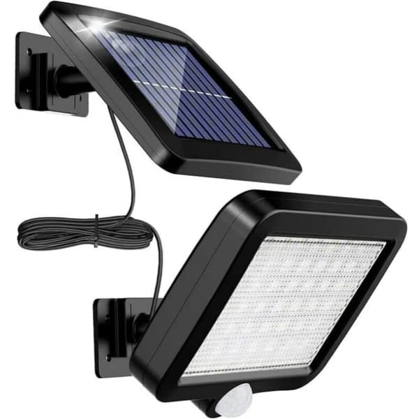 56 LED bevegelsessensor utendørs solcellelys, 120° vanntett IP65 solcelle hagelys med 5m kabel Versailles