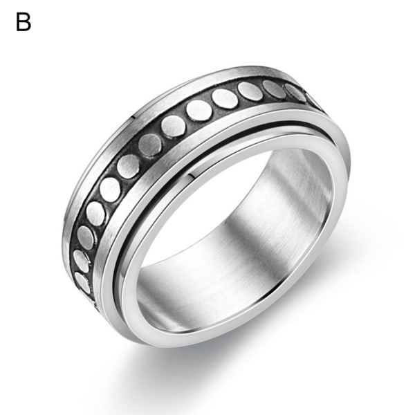 Menn Finger Ring Elegant Hip-hop Stil Roterbar Bærbar Knuckle Ring For Fester B US 10