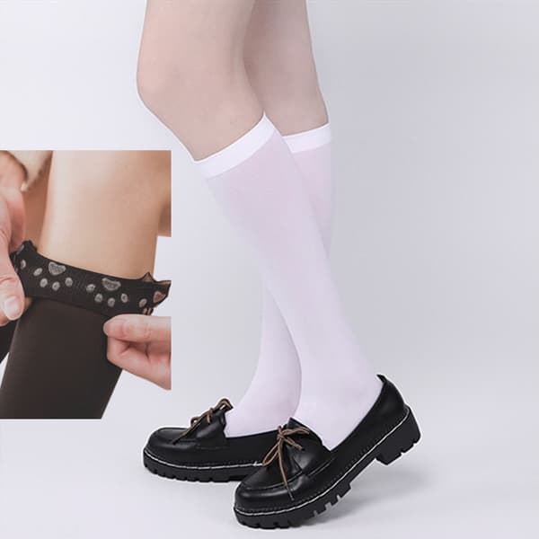 6 Par Non-Slip Silikon Knästrumpor Studentuniform Sammet