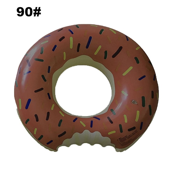 Donut Pool Float Uppblåsbara Donut Pool Ring Donut Simring För Strand Pool Brown 90